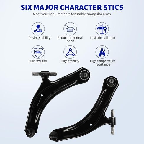 LCWRGS Front Lower Control Arms w/Ball Joints Replacement for 2008-2013 ​Nissan Rogue 2.5L, 2014-2015 ​Nissan Rogue Select 2.5L, Suspension Kit Sway Bar Links Inner & Outer Tie Rods- 8pcs in Saudi Arabia