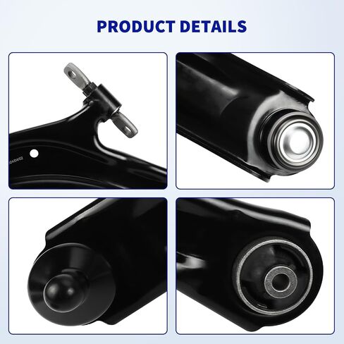 LCWRGS Front Lower Control Arms w/Ball Joints Replacement for 2008-2013 ​Nissan Rogue 2.5L, 2014-2015 ​Nissan Rogue Select 2.5L, Suspension Kit Sway Bar Links Inner & Outer Tie Rods- 8pcs in Saudi Arabia