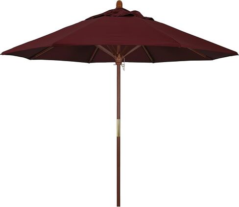 California Umbrella 9' Round Hardwood Frame Market Umbrella, Stainless Steel Hardware, Push Open, Pacifica Natural in Saudi Arabia