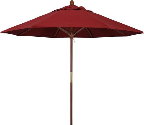 California Umbrella 9' Round Hardwood Frame Market Umbrella, Stainless Steel Hardware, Push Open, Pacifica Natural in Saudi Arabia
