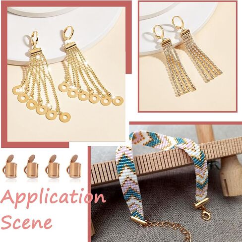 Pandahall 20Pcs Brass Slide On End Clasp 5.5-6mm Tube Slider End Caps Crimp End Silver for Multi-Strands Jewelry Making, 35mm in Saudi Arabia