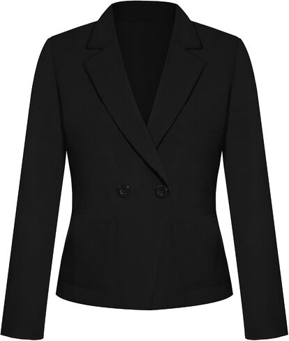 Womens Work Office Blazers Long Sleeve Single-Breasted Open Front Lapel Collar Blazer Jackets Suits with Pockets in Saudi Arabia