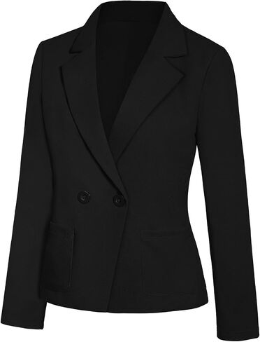 Womens Work Office Blazers Long Sleeve Single-Breasted Open Front Lapel Collar Blazer Jackets Suits with Pockets in Saudi Arabia