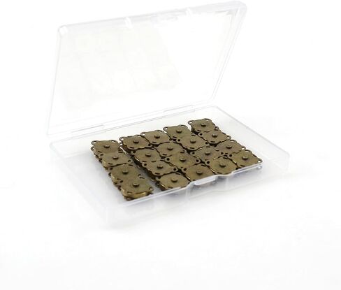 20 Sets Magnetic Snaps Button for Purse Handbag Wallet Overcoat Bag Bronze Fasteners Snap Buttons (15mm) in Saudi Arabia