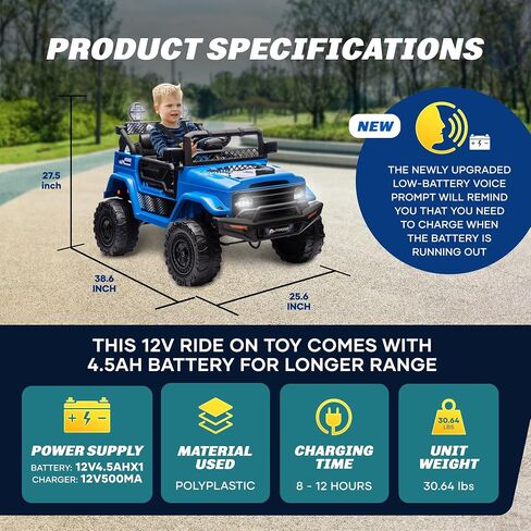 Outdoor Cruise 1 Seater 12V Ride-On Electric Car for Kids - Remote Control Ride-On Jeep Power Wheels, Battery Operated Cars for Kids with Parental Control for Safe Adventures – Red in Saudi Arabia