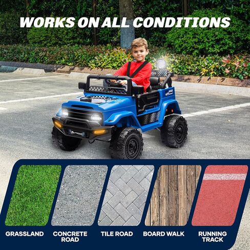 Outdoor Cruise 1 Seater 12V Ride-On Electric Car for Kids - Remote Control Ride-On Jeep Power Wheels, Battery Operated Cars for Kids with Parental Control for Safe Adventures – Red in Saudi Arabia