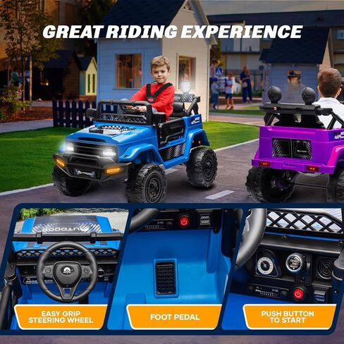 Outdoor Cruise 1 Seater 12V Ride-On Electric Car for Kids - Remote Control Ride-On Jeep Power Wheels, Battery Operated Cars for Kids with Parental Control for Safe Adventures – Red in Saudi Arabia