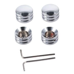 4 Pcs Motorcycle Head Bolt Covers, Screw Topper Covers Replacement Motorcycle Accessories Parts for Harley Twin Cam Dyna, for Sportster XL Chrome