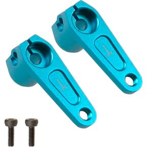 2Pcs ShareGoo Metal 25T Servo Horn 25 Teeth Steering Gear Arm Compatible with Tamiya Futaba Servos for 1/8 1/10 1/12 RC Scale Car Truck (Blue)