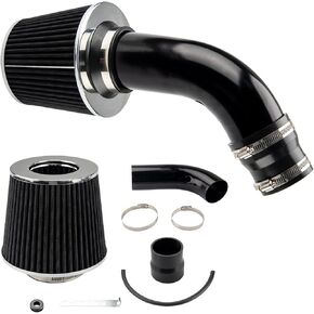 Torchbeam Cold Air Intake Filters System Kits Compatible With Honda Civic 2006 2007 2008 2009 2010 2011 1.8L, Aluminum Filter System Replacement Black
