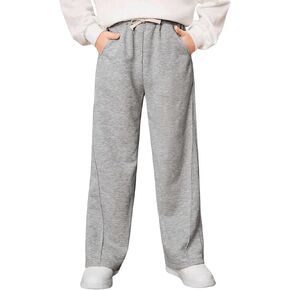 GORGLITTER Boy's Straight Leg Sweatpants Lightweight Open Bottom Jogger Pants with Pockets