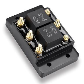 12V 80A Forward and Reverse Relay Module with 6 Studs Waterproof for Tarp Winch Motors Snow Plow Lifts Replaceable OEM 5541100 ATP0110 Polarity Relay Module