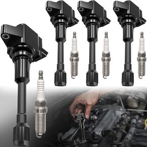 Ignition Coil Pack & 4 Iridium Spark Plugs Compatible with 1.4L Turbo Chevy Cruze Sonic Trax Volt Buick Encore 2011 2012 2013 2014 2015 2016 2017 2018 2019 2020, Replace D521C UF669 55577898 55579072