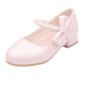 Girls Dress Shoes Mary Jane Flower Girl Low Heels Princess Shoes for Wedding Party 5519 in Saudi Arabia