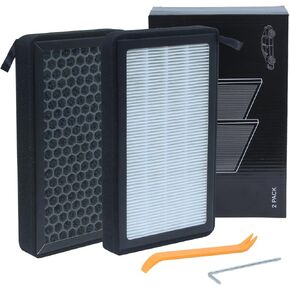 HEPA Cabin Air Filter for Tesla Model 3 & Model Y (2016-2024) with Activated Carbon, Honeycomb Structure, High-Efficiency Replacement, 2-Pack