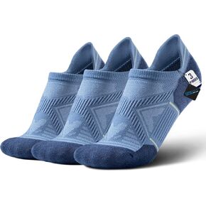 BRISIRA Bamboo Viscose Compression No Show Socks Men Athletic Running Extra Cushion Moisture Wicking No Blister Sport Low Cut