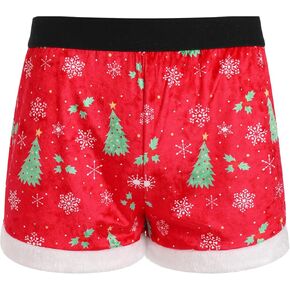 ABAFIP Men's Funny Christmas Boxers Velvet Xmas Boxer Shorts Flannel Santa Claus Xmas Holiday Underpants