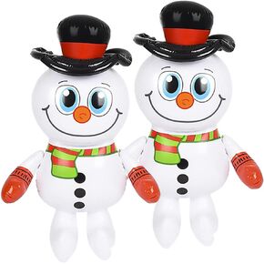 Christmas Snowman Inflate Outdoor Yard Decorations, Christmas Party Blow Up, Birthday Parties, Winter Fun, 24" (2-Pack)