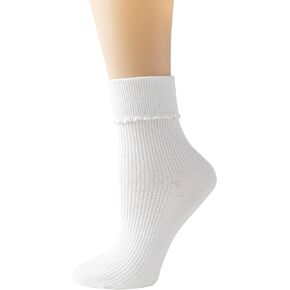 Ruffle Turn-Cuff Socks Women, Casual Cute Girl Ruffle Crew Socks Breathable Cool Frilly Socks