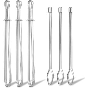 AOZUO 6PCS Rope Threader Clips, DIY Drawstring Threader Tool Set Metal Sewing Loop Turner Hooks Easy Pull Bodkin Threader Clips with Tweezer for Sweatpants Coats Pants Hoodies Swim Trunks