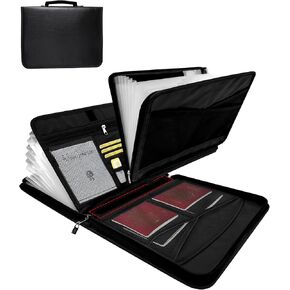 Fireproof Important Document Organizer Bag, a-z Accordion File Organizer 26 Pocket with Handle,Holder for Documents, Cash, Receipt, Birth Certificate, Passport, Citizenship Certificate, etc.