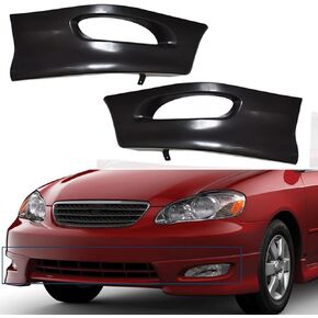 1 Pair S Style Front Bumper Lip Splitter Chin Spoiler Body Kit Replacement for Corolla 2005 2006 2007 2008