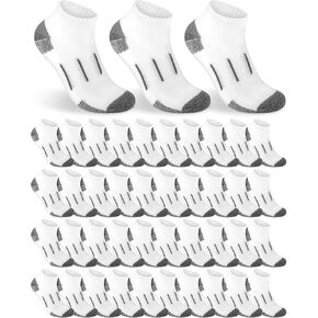 40 Pairs Mens Ankle Socks Bulk Athletic Running Socks Cushion Low Cut Socks Pack Compression Moisture Wicking Socks