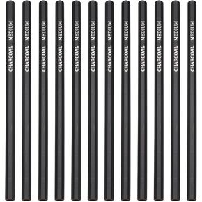 PATIKIL Charcoal Pencils for Drawing, 12PCS Drawing Pencils for Sketching Pencils Art Pencils Charcoal Wood for Drawing Sketching Artists, Charcoal Medium