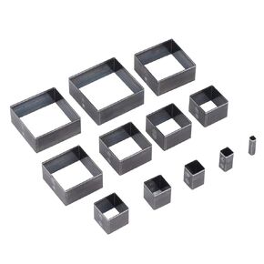 12 Pcs Leather Cutting Tools Square Cutting Dies DIY Leather Punching Dies Kit Hand Punch Cutter for Leathercraft Craft Work
