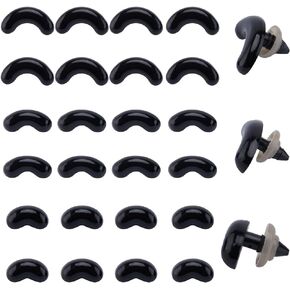 GORGECRAFT 180Pcs Arc Shape Safety Eyes 3 Sizes Acrylic Black Craft Doll Eyes Eyebrows with Washers for Puppet Teddy Bear Plush Stuffed Animal Crochet Crafts Making Supply 19x30mm, 17x24mm, 17x17mm