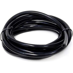 HPS HTSVH6-BLKx10 Black 10' Length High Temperature Silicone Vacuum Tubing Hose (60 psi Maxium Pressure, 1/4" ID)