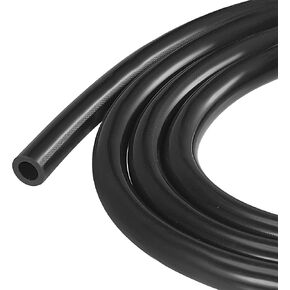 MECCANIXITY Vacuum Silicone Tubing Hose 3/8" ID 1/8" Wall Thick 10ft Black High Temperature for Engine