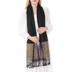 MUQU Women Pashmina Shawls and Wraps Scarf Soft Silky Reversible Paisley Scarves Shawl for Women in Kuwait