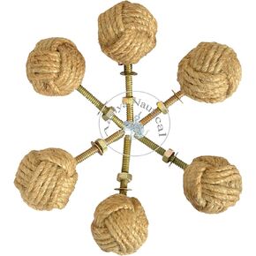 Cabinet Knot Rope Knob/Jute Door Knobs Beach Seaside Home Decor Gift Item (12)