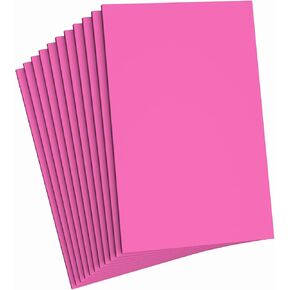 Do²ping Pink Foam Sheets Crafts, 8.5x5.5 Inch Eva Craft Foam Paper for Crafts Project Classroom Valentine Cards DIY Cosplay (Pink-10 Sheets)