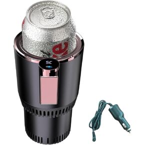 AtfArt 2 in 1 Temperature Control Mug for Car Cooler Smart Cup Cool Down & Heating Car Cup Holders -3℃~65℃ Temp Control Portable Car Drink Cooler for Commuter/Road Tripper Holiday Seasonal Present