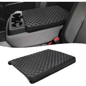 KBH Center Console Armrest Cover for Nissan Titan 2004-2024, Jump Seat Only, Vinyl Leather Trim, Car Arm Rest Protector, Anti-scratch, Black