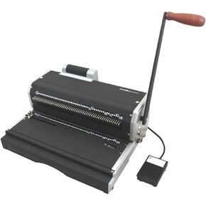 Akiles ACM-ER41+ Model CoilMac-ER Plus Manual Coil Punch with Electric Coil Inserter, Special 4 x 5mm Oval Holes, All 54 Disengageable Pins, Up to 20-Sheet for 20 lbs Paper or 2.6mm for Hardboard