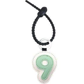 Lucky Numbers 0-9 Bag Charms, PU Keychain Accessories for Backpacks Purse Car Key
