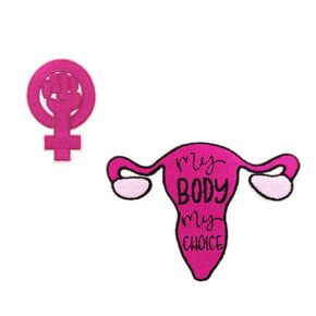 Pro Choice Patches, Femisnist Girl Power Embroidered iron on Patches