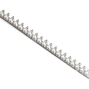 CRAFT WIRE 1 Foot 925 Sterling Silver Inverted Heart Gallery Wire, Hard, Decorative Design, Bezel Strip