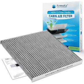 Tested MERV 13 Cabin Air Filter with Activated Carbon, CF11173 for Nissan Altima (2007-2012), Maxima(2009-2014), Murano(2009-2014), Quest(2011-2017).