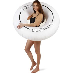 Loteli Swim Ring Float - Minimal Aesthetic Inflatable Swim Ring | Classic Prop for Party, Photo Shoot, Summer Fun & Relaxation | Durable & Easy to Inflate