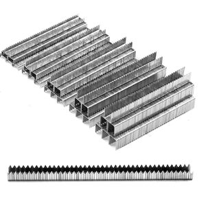 Beveled Chiseled Pointed Heavy Duty 3/8" Crown T/50 304 Stainless Steel Staples 1300-Count 5 Sizes: 1/4", 5/16", 3/8", 1/2", 9/16", Assorted Size Project Pack, Pneumatic Electric T50 Stapler