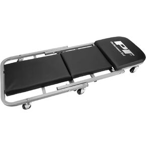 Performance Tool W85018 40-Inch Folding Creeper Rolling Seat, All-in-One Adjustable Roller Garage Chair, Lay Down or Sit, 330LBS Capacity Under Car Roller Creeper with 6 Swivel Casters