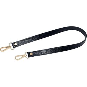 VanEnjoy Full Grain Leather Replacement Strap Shoulder Bag Purse, 0.98 inch Width Gold Hardware(Black)