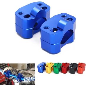 HandleBar Fat Handle Bar Risers CNC Aluminum Mount Clamp Adapter Exchange 7/8" - 1 1/8" For CRF YZF KXF KLX RMZ DRZ KX RM YZ SX EXC XC 65 85 125 250 Dirt Bike Blue