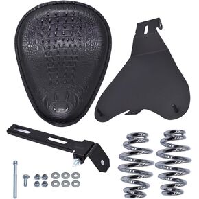 marddpair Motorcycle Leather Solo Seat with Spring Replacement for Honda Yamaha Suzuki Kawasaki Shadow Spirit ACE VT 1100 750
