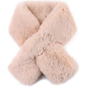 وشاح نسائي بياقة من الفرو أوشحة شتوية من الفرو الصناعي للنساء في الطقس البارد لتدفئة الرقبة in Kuwait