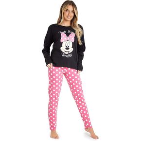 Disney Stitch Womens Pyjamas Set Nightwear Eeyore Minnie Mouse Long PJs Lounge Wear Women Teenagers S-2XL Stitch Gifts